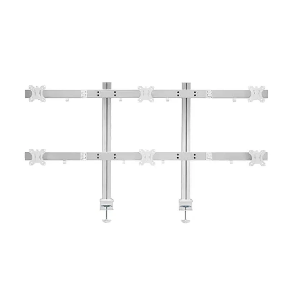 Six Screens Heavy-Duty Aluminium Monitor Arms
